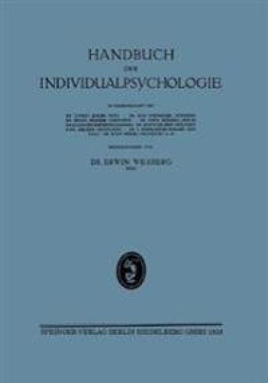 Handbuch der Individualpsychologie