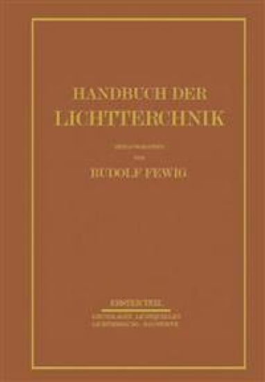 Handbuch der Lichttechnik – E. Alberts, kirjan kansikuva