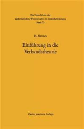 Einführung in die Verbandstheorie