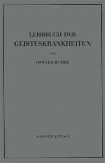 Lehrbuch der Geisteskrankheiten