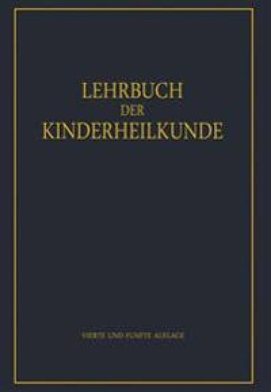 Lehrbuch der Kinderheilkunde