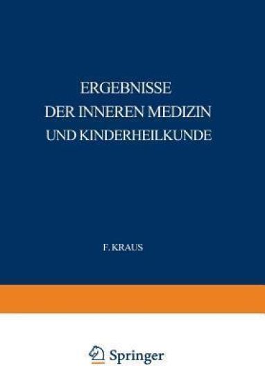 Ergebnisse der Inneren Medizin und Kinderheilkunde
