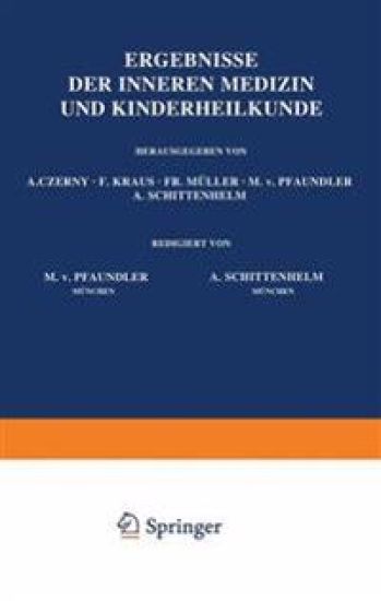 Ergebnisse der Inneren Medizin und Kinderheilkunde