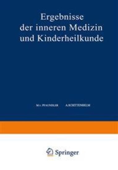 Ergebnisse der Inneren Medizin und Kinderheilkunde