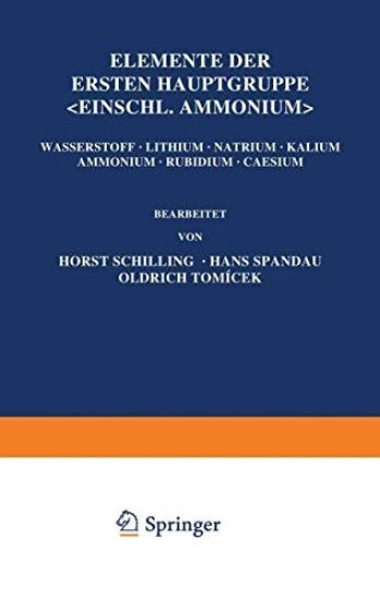 Elemente der Ersten Hauptgruppe; Einschl. Ammonium;