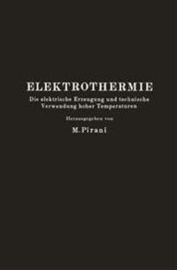 Elektrothermie – M. Pirani, kirjan kansikuva