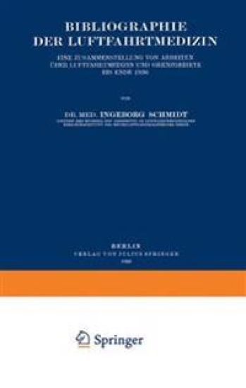 Bibliographie der Luftfahrtmedizin