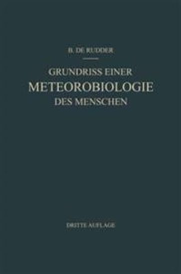 Grundriss Einer Meteorobiologie des Menschen