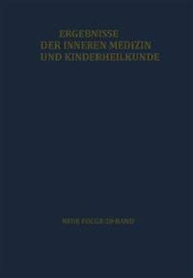Ergebnisse der Inneren Medizin und Kinderheilkunde