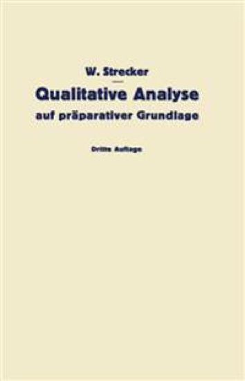 Qualitative Analyse auf präparativer Grundlage