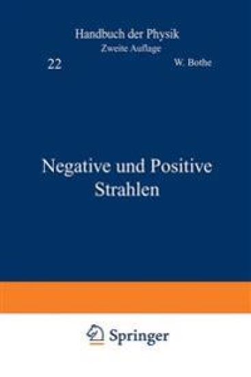 Negative und Positive Strahlen – W. Bothe, kirjan kansikuva