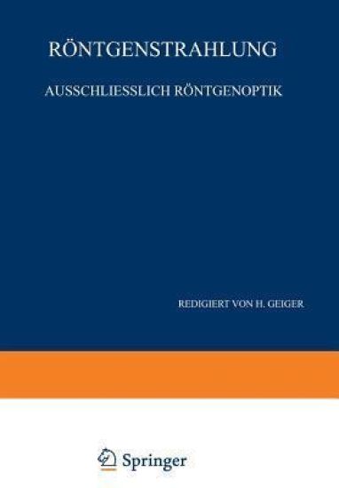 Röntgenstrahlung Ausschliesslich Röntgenoptik – W. Bothe, kirjan kansikuva