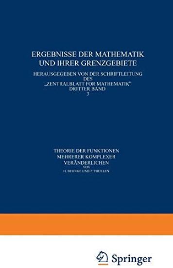 Theorie der Funktionen mehrerer komplexer Veränderlichen