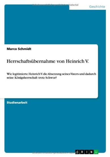 Herrschaftsübernahme von Heinrich V.