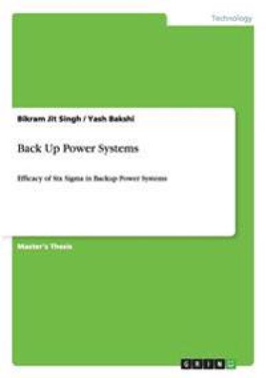 Back Up Power Systems – Bikram Jit Singh, kirjan kansikuva