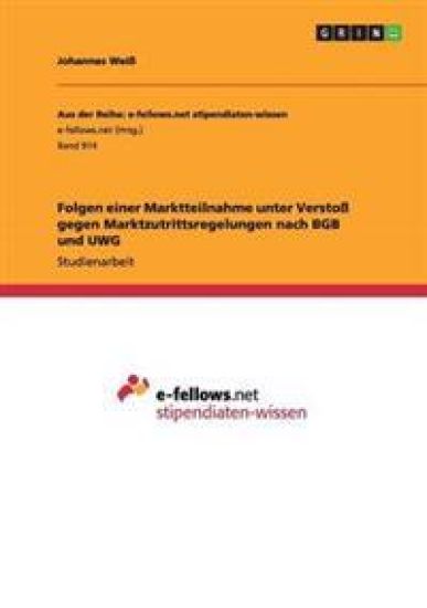 Folgen einer Marktteilnahme unter Verstoß gegen Marktzutrittsregelungen nach BGB und UWG