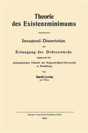 Theorie des Existenzminimums