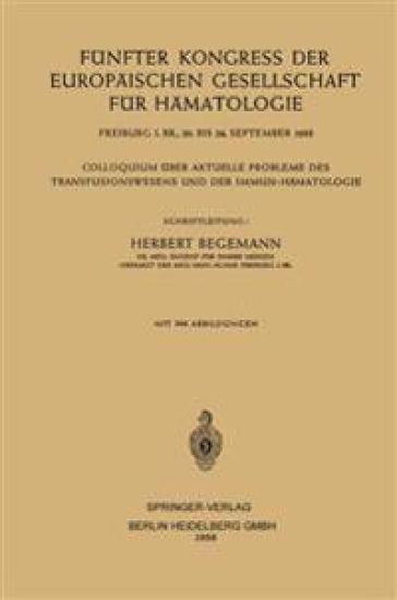 Fünfter Kongress der Europäischen Gesellschaft für Hämatologie