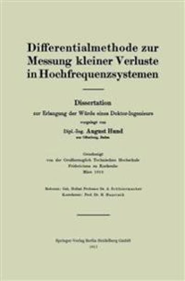 Differentialmethode zur Messung kleiner Verluste in Hochfrequenzsystemen