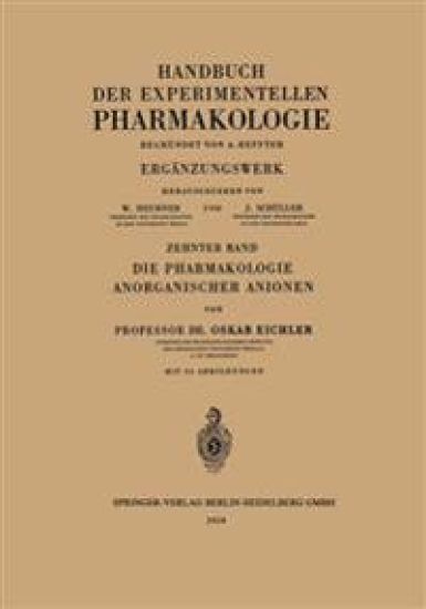 Die Pharmakologie Anorganischer Anionen