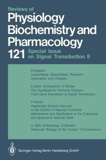 Reviews of Physiology Biochemistry and Pharmacology – M. P. Blaustein, kirjan kansikuva