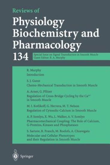 Reviews of Physiology Biochemistry and Pharmacology – Dr. Richard A. Murphy, kirjan kansikuva