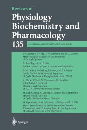 Reviews of Physiology, Biochemistry and Pharmacology – G. Schultz, kirjan kansikuva