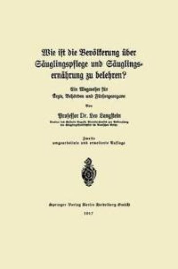 Wie ist die Bevölkerung über Säuglingspflege und Säuglingsernährung zu belehren?