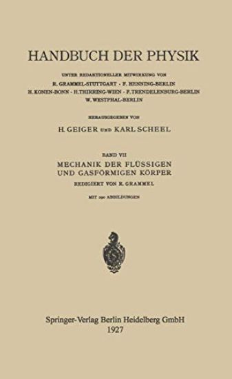 Mechanik der Flüssigen und Gasförmigen Körper