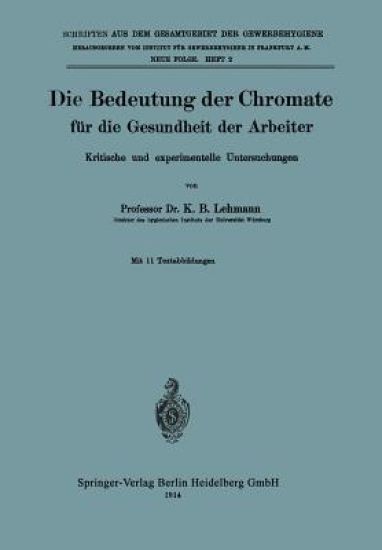 Die Bedeutung der Chromate für die Gesundheit der Arbeiter