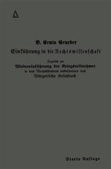Einführung in die Rechtswissenschaft