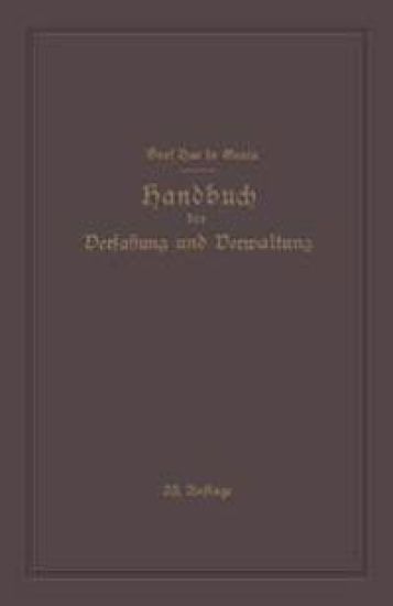 Handbuch der Verfassung und Verwaltung in Preussen und dem Deutschen Reiche