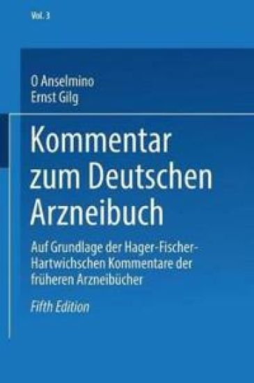Kommentar zum Deutschen Arzneibuch