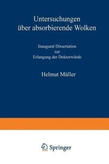 Untersuchungen über absorbierende Wolken