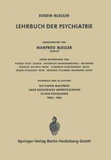 Lehrbuch der Psychiatrie