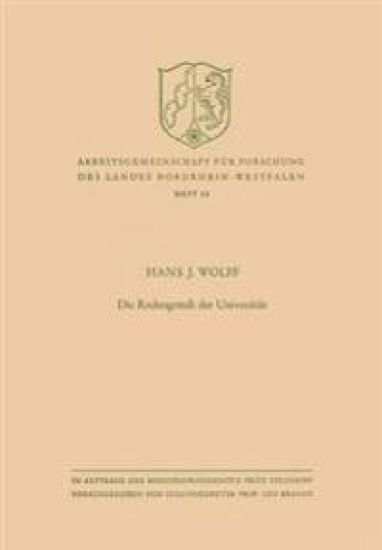 Die Rechtsgestalt der Universität