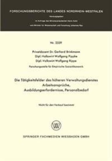 Die Tätigkeitsfelder des höheren Verwaltungsdienstes