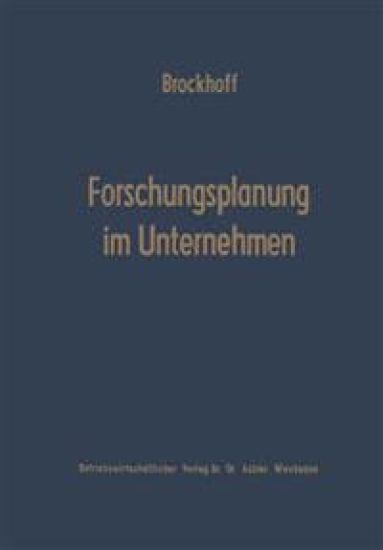 Forschungsplanung im Unternehmen