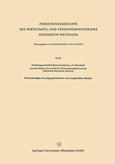 Forschungsberichte des Wirtschafts- und Verkehrsministeriums Nordrhein-Westfalen