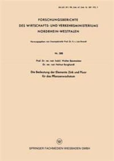 Die Bedeutung der Elemente Zink und Fluor für das Pflanzenwachstum