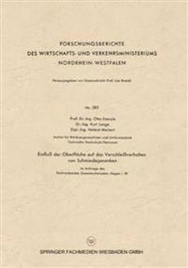 Einfluß der Oberfläche auf das Verschleißverhalten von Schmiedegesenken