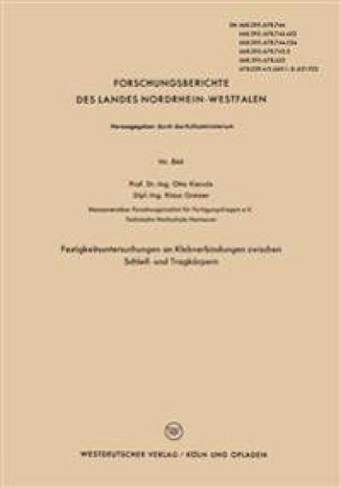 Festigkeitsuntersuchungen an Klebverbindungen zwischen Schleif- und Tragkörpern
