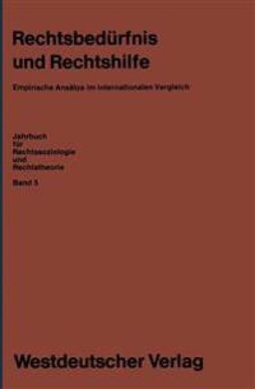 Rechtsbedürfnis und Rechtshilfe