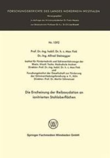 Die Erscheinung der Reiboxydation an ionitrierten Stahloberflächen