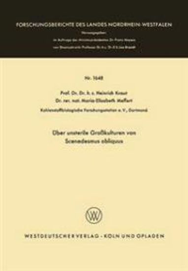 Über unsterile Großkulturen von Scenedesmus obliquus