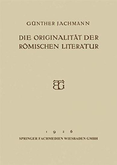 Die Originalität der Römischen Literatur
