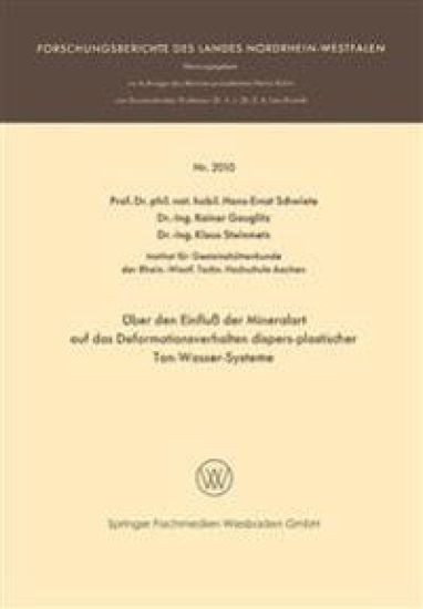 Über den Einfluß der Mineralart auf das Deformationsverhalten dispers-plastischer Ton-Wasser-Systeme