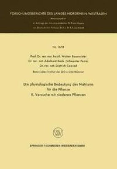 Die physiologische Bedeutung des Natriums für die Pflanze