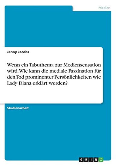 Wenn ein Tabuthema zur Mediensensation wird. Wie kann die mediale Faszination für den Tod prominenter Persönlichkeiten wie Lady Diana erklärt werden?