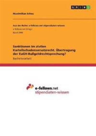 Sanktionen im zivilen Kartellschadensersatzrecht. Übertragung der EuGH-Bußgeldrechtsprechung?